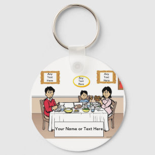 Llavero Cena familiar personalizada, 1 Personalizado de ni