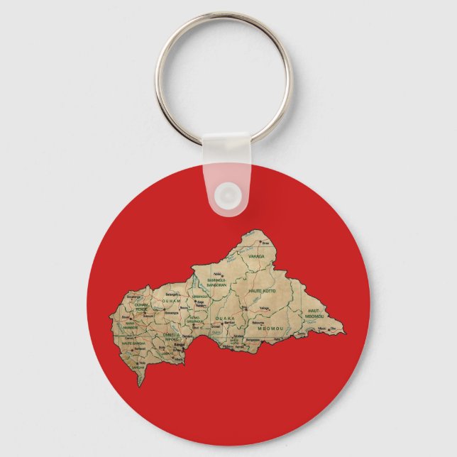 Llavero Centrafrique Map Keychain (Anverso)