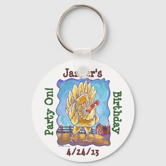 Llavero Centro de Fiesta de pollo (Anverso)