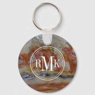 Llavero Cercano A La Madera Petrificada