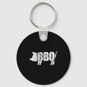 Llavero Cerdo a la parrilla divertido chef de barbacoa de