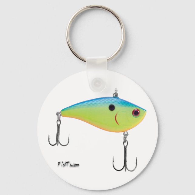 Llavero Cerdo artificial, chaqueta, engranaje de pesca (Anverso)