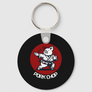 Llavero Cerdo Chuleta Karate Cerdo Chiste Divertido Artes 
