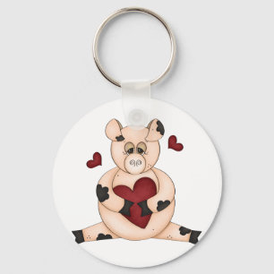 Llavero Cerdo del corazón