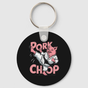 Llavero Cerdo Karate Chuletón de Cerdo Chistoso Cerdo Jaba
