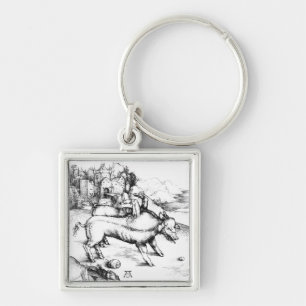 Llavero Cerdo monstruoso