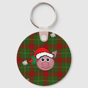 Llavero cerdo navidad