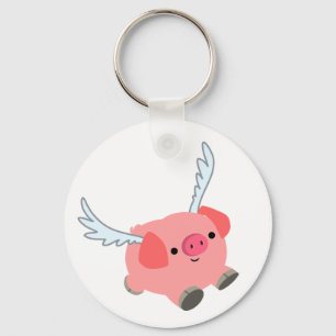Llavero Cerdo Personalizado alado lindo