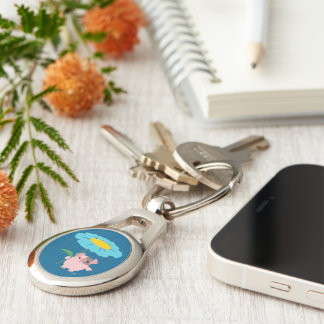 Llavero Cerdo Personalizado con llave Metalizado de regalo
