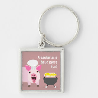 Llavero Cerdo vegetariano Keychaing