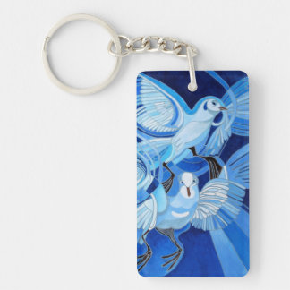 Llavero Cerdos de Tumbler en azul Ceruleño