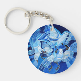 Llavero Cerdos de Tumbler en azul Ceruleño