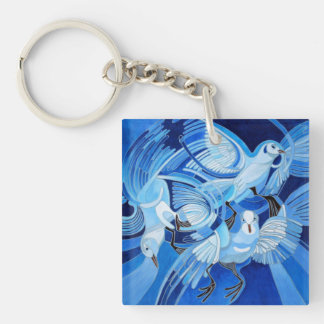 Llavero Cerdos de Tumbler en azul Ceruleño