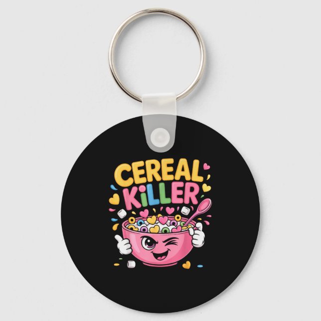 Llavero Cereal Killer Cartoon Bowl Funny Breakfast  (Anverso)