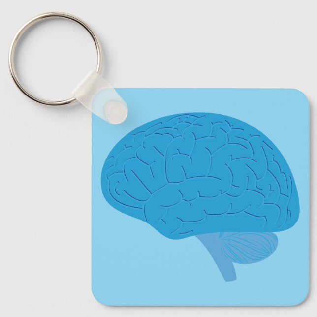 Llavero Cerebro Azul (Anverso)