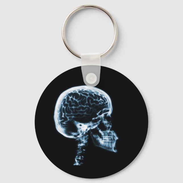 LLAVERO CEREBRO DE RAYO X - AZUL (Anverso)