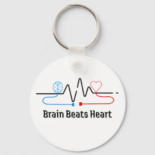 Llavero Cerebro Sobre Corazón