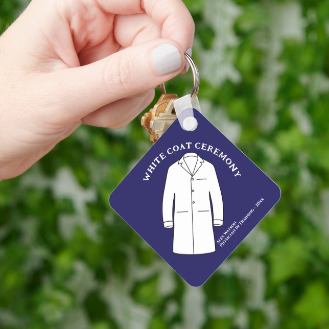 Llavero Ceremonia de Abrigo Blanco Médica del médico Keeps (Mano)