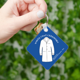 Llavero Ceremonia de Abrigo Blanco Médica del médico Keeps