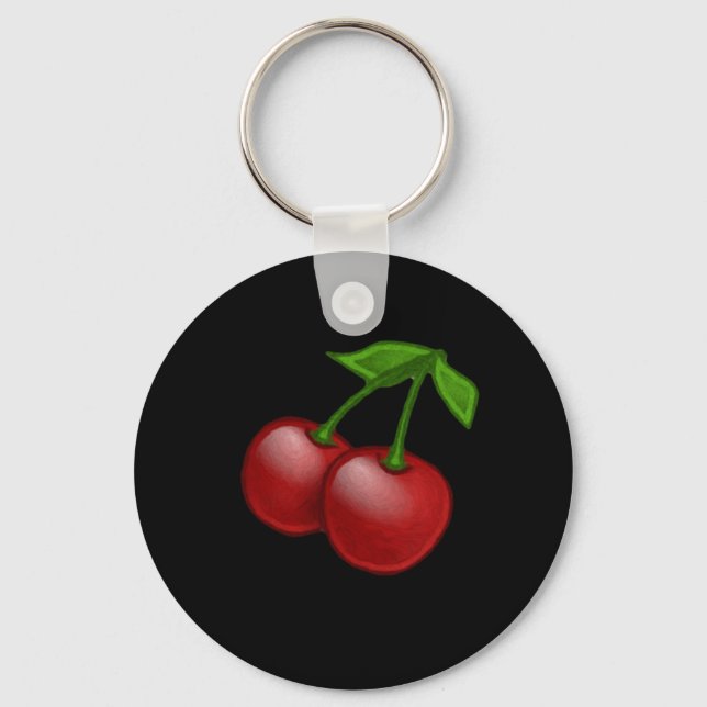 Llavero Cerezas retro lúcidas (Anverso)