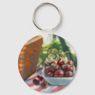 Llavero Cerezas y cesta de picnic