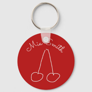 Llavero Cerezo simple minimalista