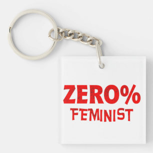 Llavero Cero por ciento feminista antifeminismo 0 por cien