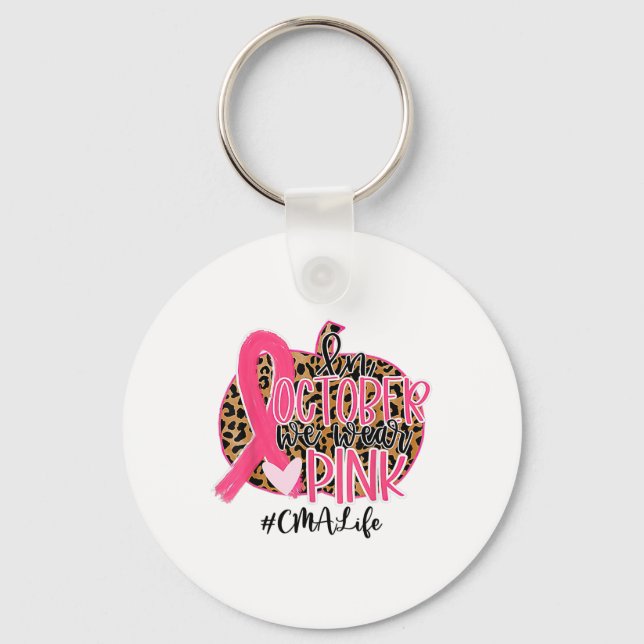 Llavero Certificado Médico Istant En Octubre Usamos Rosa (Anverso)