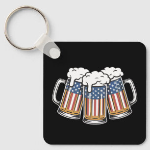 Llavero Cerveza 4 de julio bandera americana estadounidens