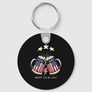 Llavero Cerveza bandera americana 4 de julio hombres mujer