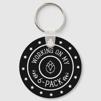 Llavero Cerveza divertida trabajando en mi cadena de clave