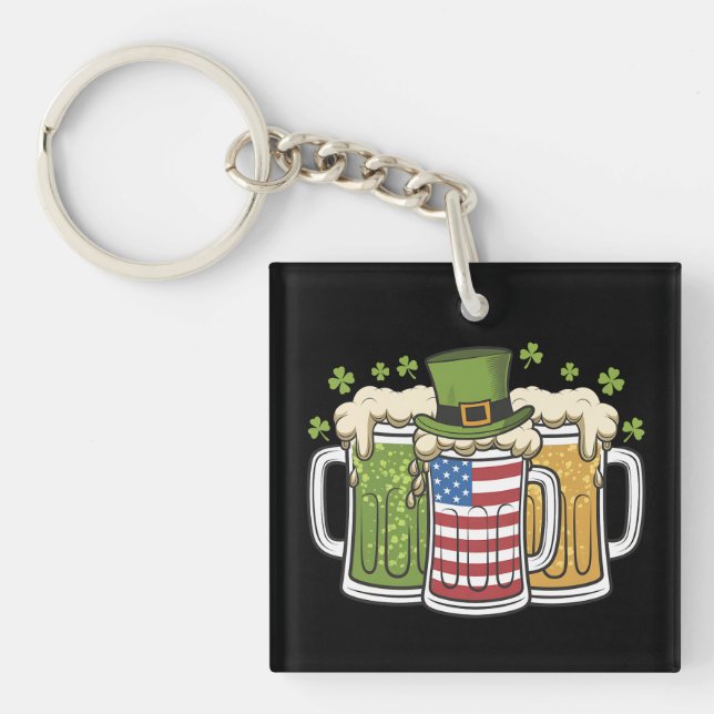 Llavero Cerveza irlandesa Estados Unidos Bandera estadouni (Frente)