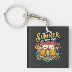 Llavero Cervezas en la playa y puestas de sol - Fiesta de 