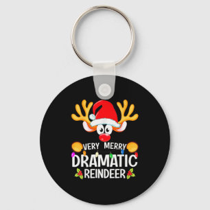 Llavero Cervos dramáticos muy alegres de Navidad