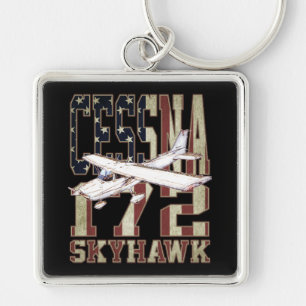 Llavero Cessna 172 Skyhawk con la bandera de los Estados U