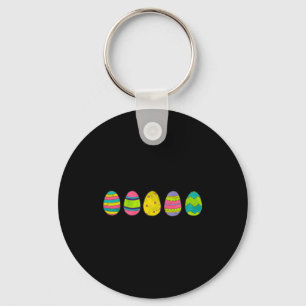 Llavero Cesta de Pascua pintada de colores huevos de caza 