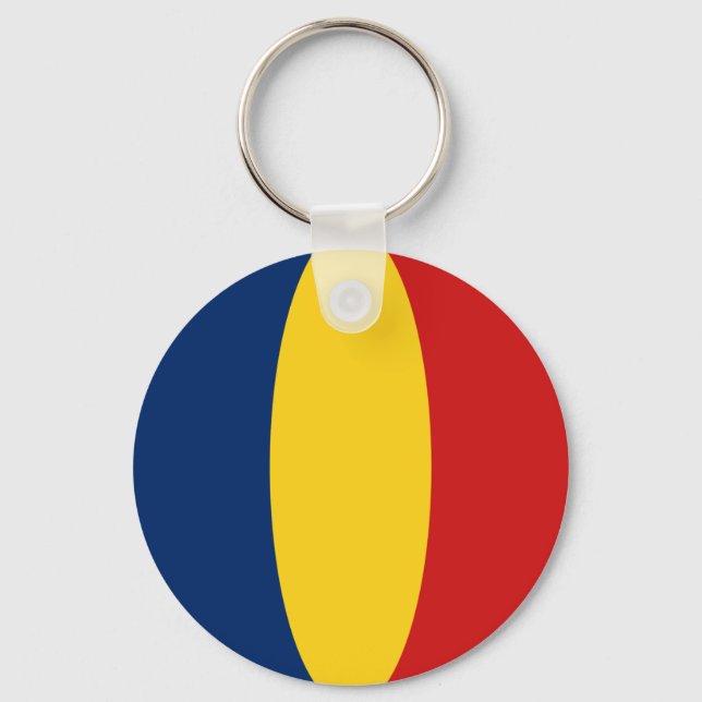 Llavero Chad Fisheye Flag Keychain (Anverso)