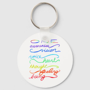 Llavero Chakra Una Palabra Inspiradora Keychain