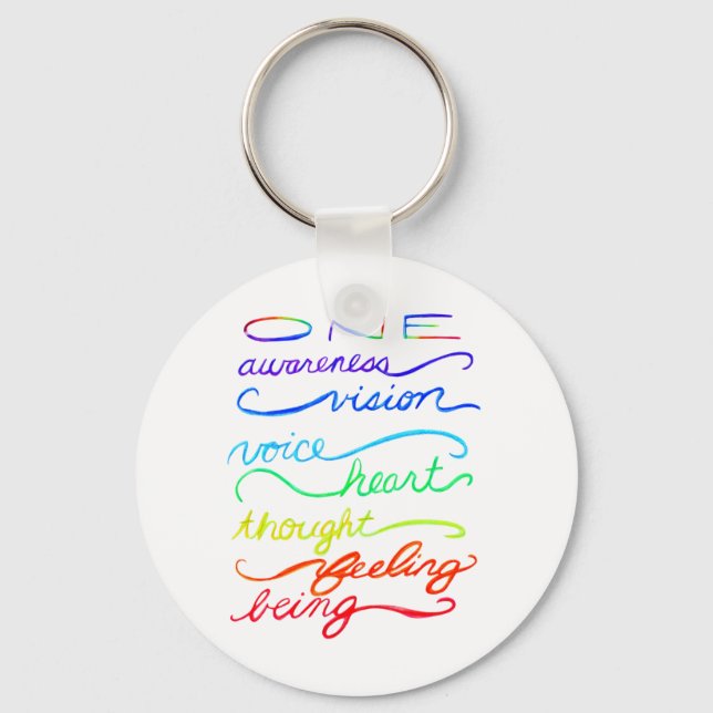 Llavero Chakra Una Palabra Inspiradora Keychain (Anverso)