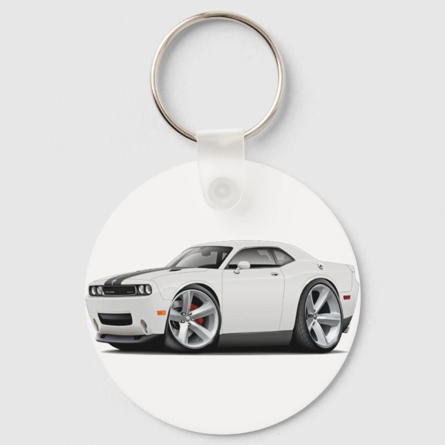Llavero Challenger SRT8 White-Black Car (Anverso)