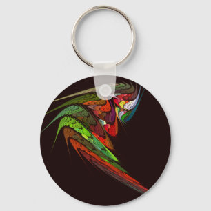 Llavero Chameleon Abstract Art Keychain