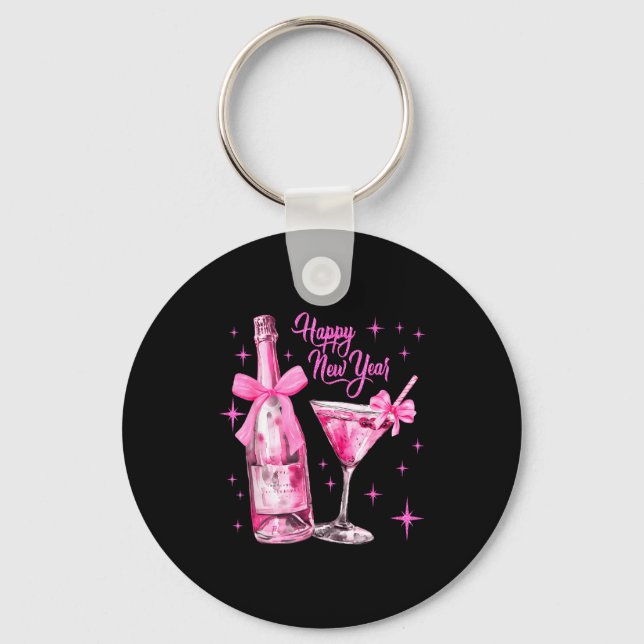 Llavero Champagne Swea Martini Coquette Happy New Year Par (Anverso)