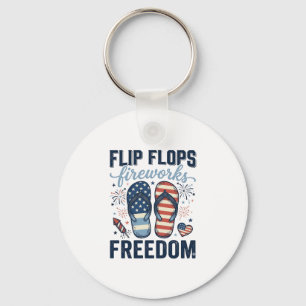Llavero Chanclas Patrióticas Diseñadas Camiseta Libertad d