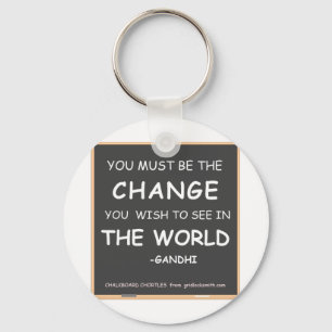 LLAVERO CHANGE THE WORLD-GANDHI