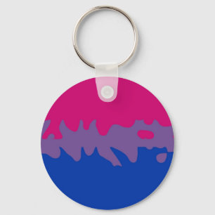 Llavero Chapoteo bisexual de la bandera del orgullo