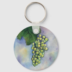 Llavero Chardonnay Wine Grapes Keychain