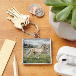 Llavero Charismatic Pinto Icelandic Mare watercolor