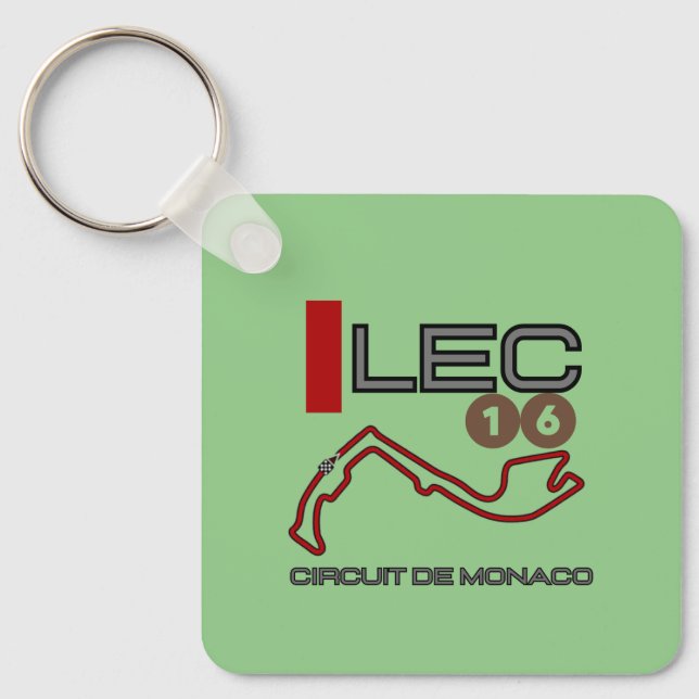Llavero Charles Leclerc, Fórmula 1, Gran Premio de Mónaco (Anverso)