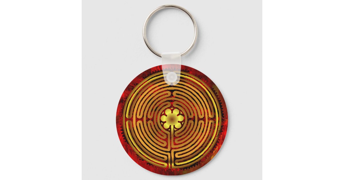 Llavero Chartres Labyrinth Fire Keychain | Zazzle.es