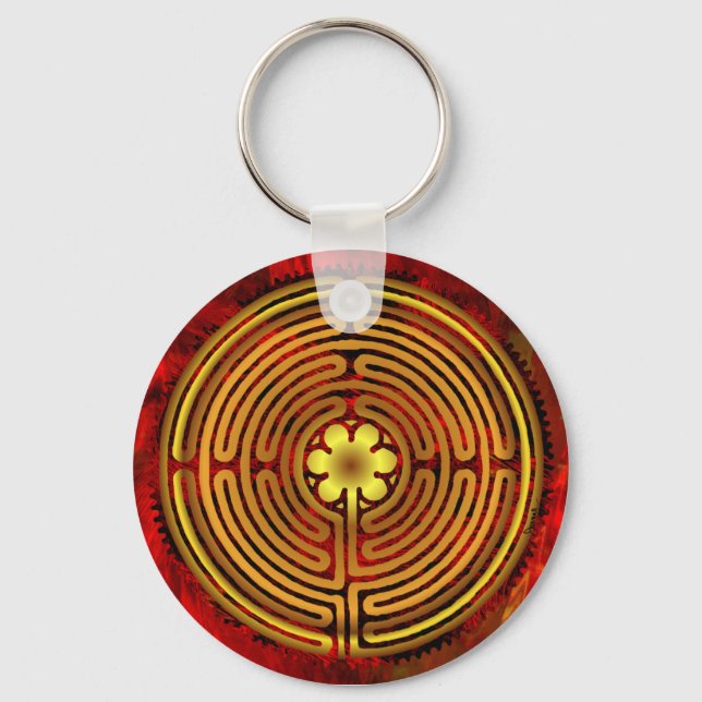 Llavero Chartres Labyrinth Fire Keychain (Anverso)
